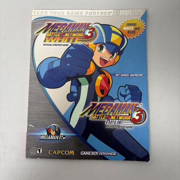 Game Boy Advance Strategy Guide Mega Man Battle Network 3 Blue White GBA Brady - Picture 1 of 7